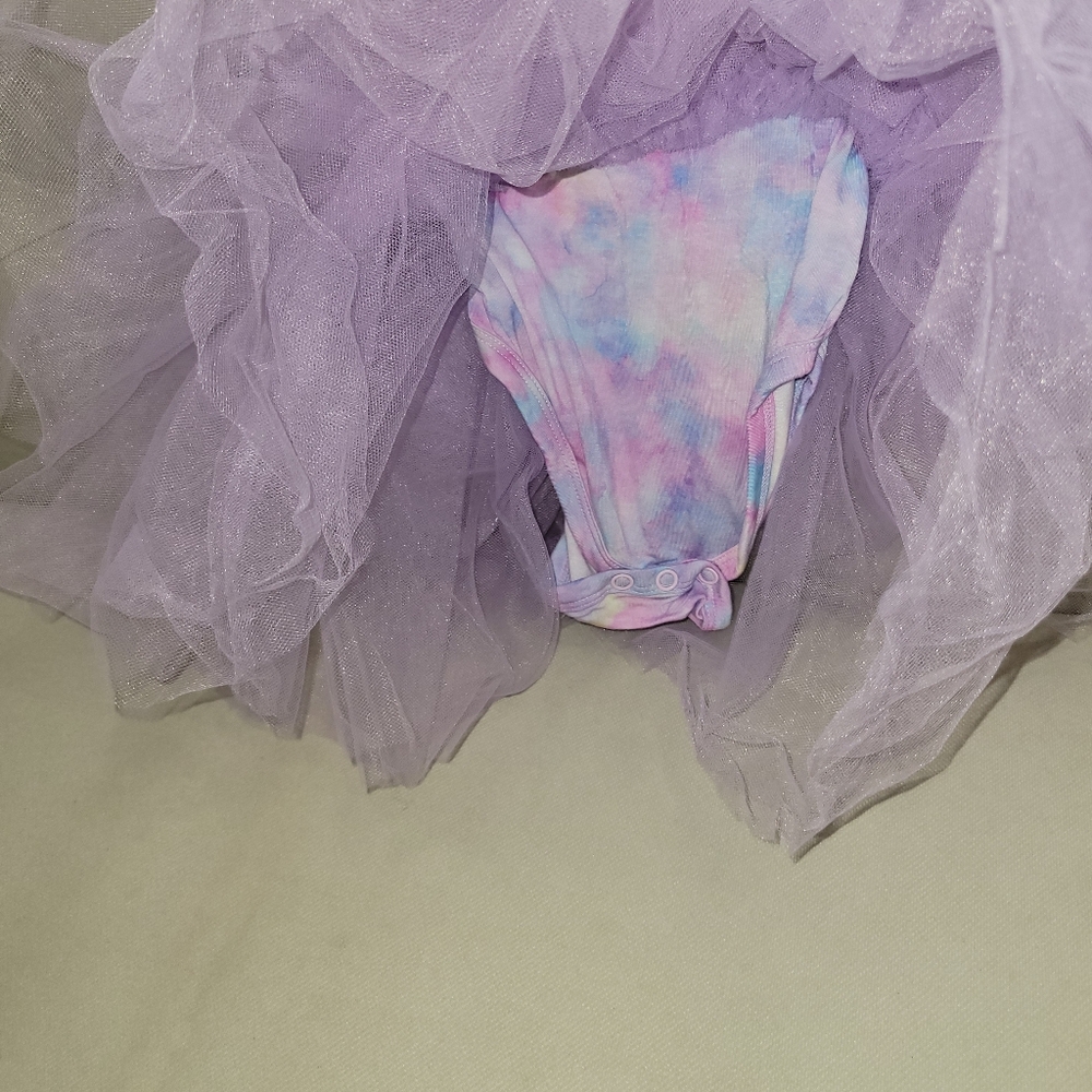 Bums And Roses Pastel Watercolor Bamboo Tutu Dress Size 18-24M - Picture 3 of 5